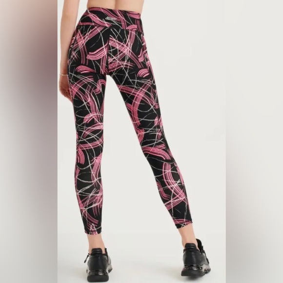 NWT DKNY Electric Shock Print High Waist Legging. - Picture 2 of 9